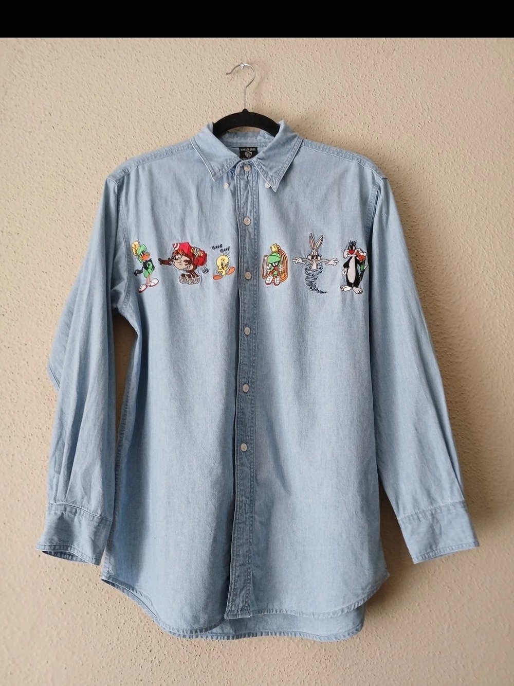 Warner Bros. Shirt Mens XS Looney Tunes Embroidery
